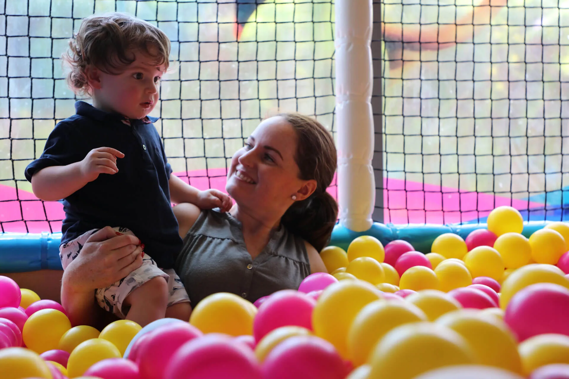 Mum and baby in softplay photo