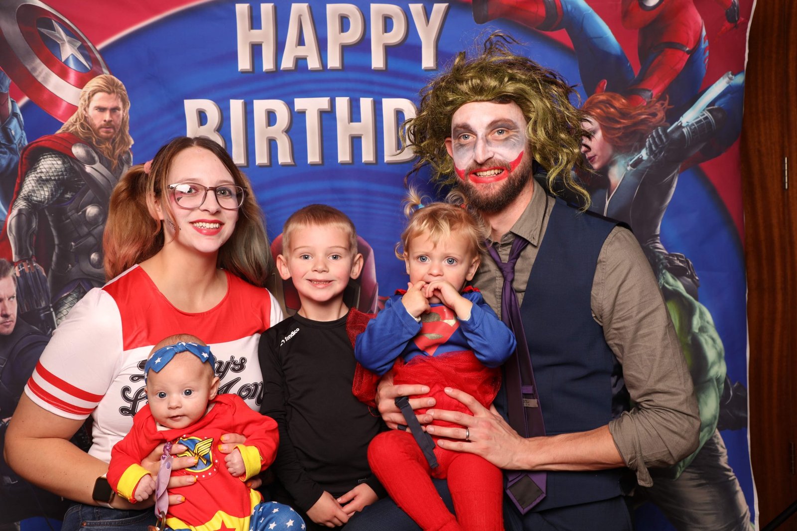 Family photo - fun Birthday party