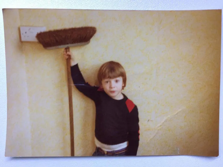 Me with the garden brush